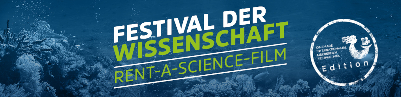 Schriftzug: Festival der Wissenschaft Rent a Science-Film